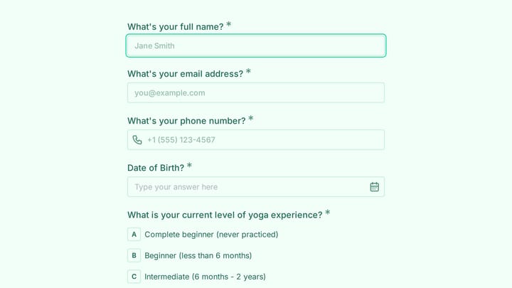 New Student Intake preview