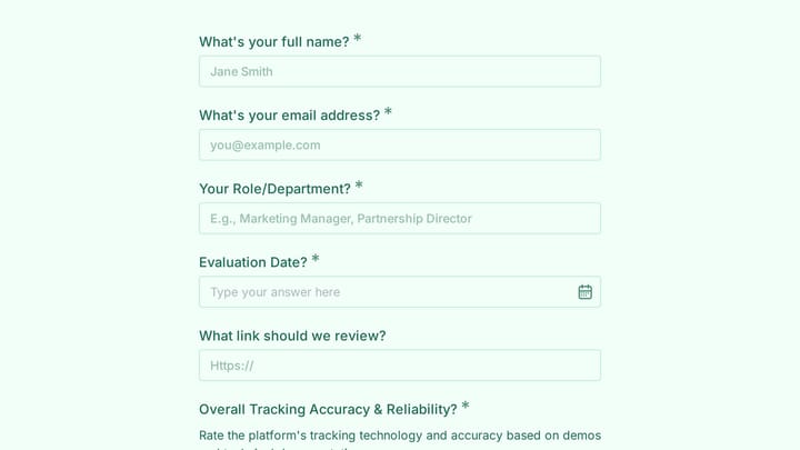 Affiliate Marketing Platform Vendor Evaluation preview