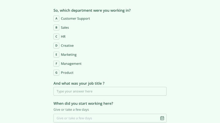 Exit Interview Survey DEMO 2 preview