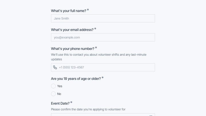 Author Book Signing Event Volunteer Application preview