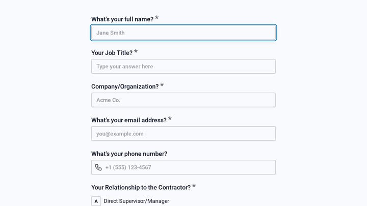 IT Contractor Reference Check preview