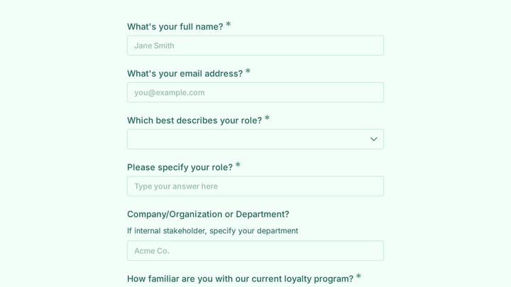 Customer Loyalty Program Redesign Stakeholder Interview preview