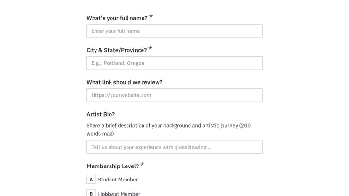 Glassblowing Association Member Directory preview