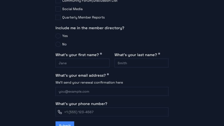 Digital Commons Membership Renewal preview
