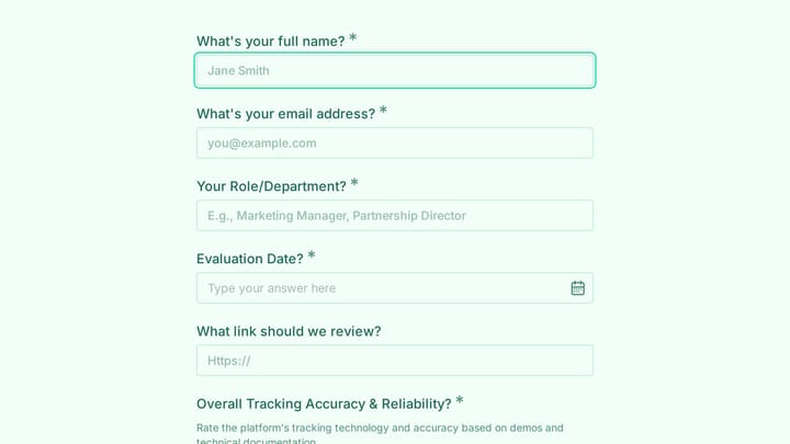 Affiliate Marketing Platform Vendor Evaluation preview