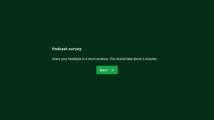 Podcast survey preview