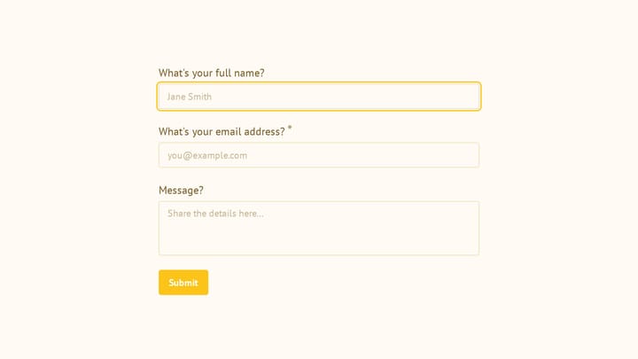 Responsive Contact Form preview
