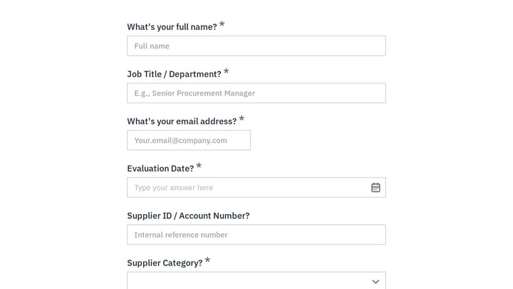 Annual Supplier Performance Scorecard preview
