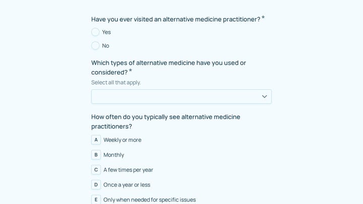 Alternative Medicine Practitioner Booking Research preview