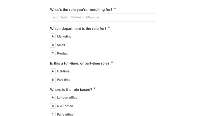 Employee Job Description Form preview