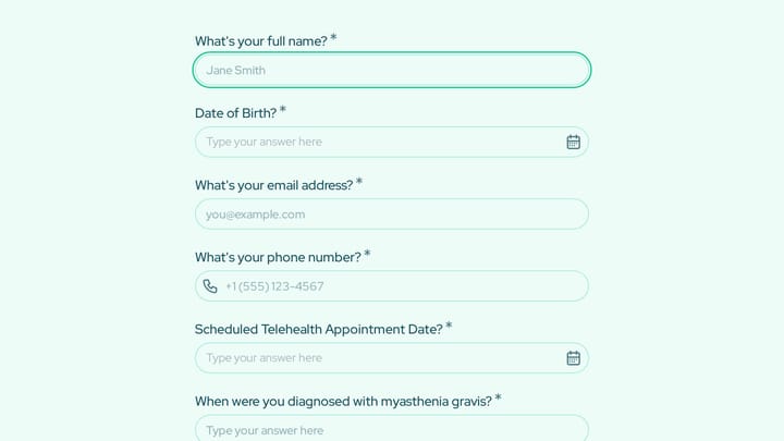 Telehealth Myasthenia Gravis Assessment preview