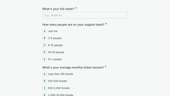 Help Desk Software Selector Quiz preview