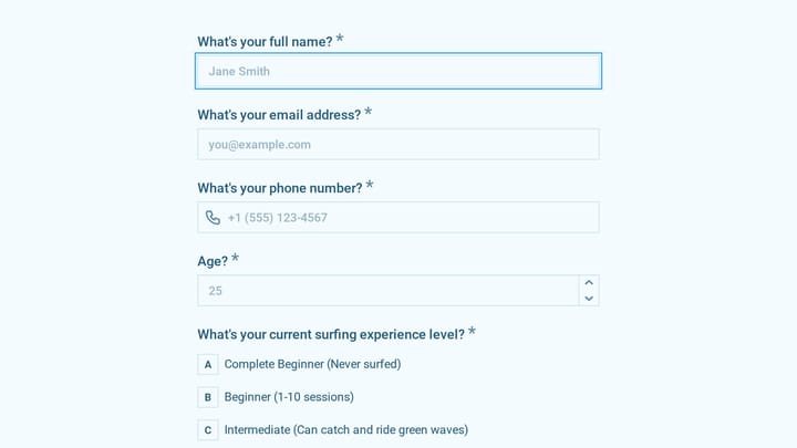 Surfing Fitness Conditioning Intake preview