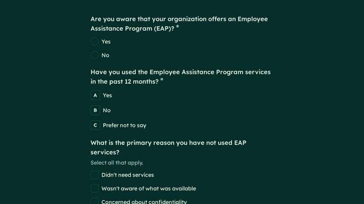 Employee Assistance Program Survey preview
