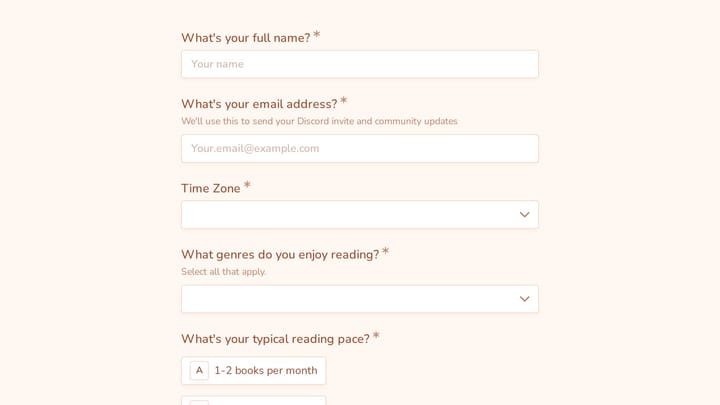 Discord Book Club Application preview
