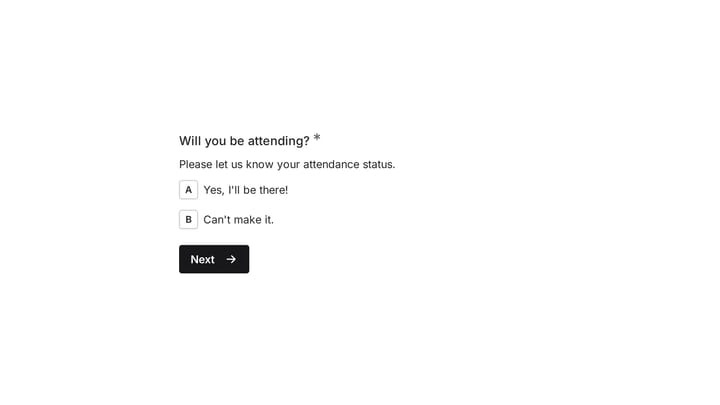 Attendance Form preview