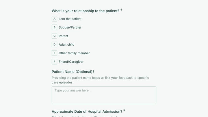 Hospital Sepsis Protocol Patient & Family Survey preview