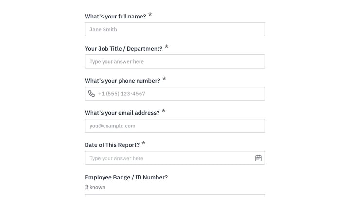 Employee Welfare Check Report preview
