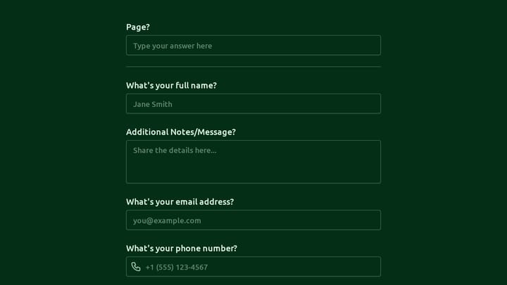Sponsorship Form preview