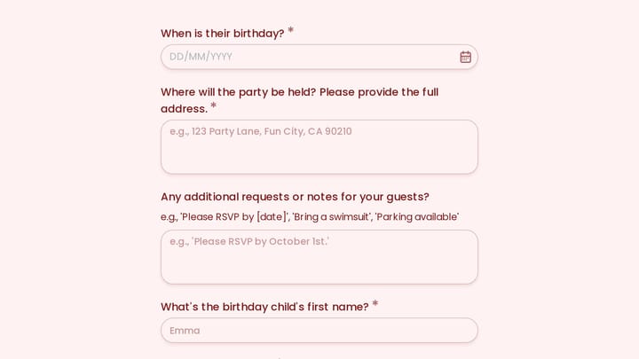 Birthday Party Invitation preview
