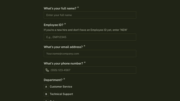 Remote Agent VPN & System Access Request preview