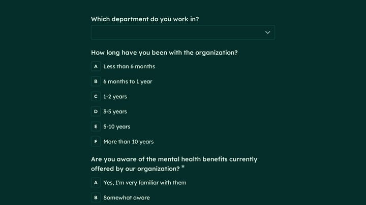 Alternative Mental Health Benefits Survey preview