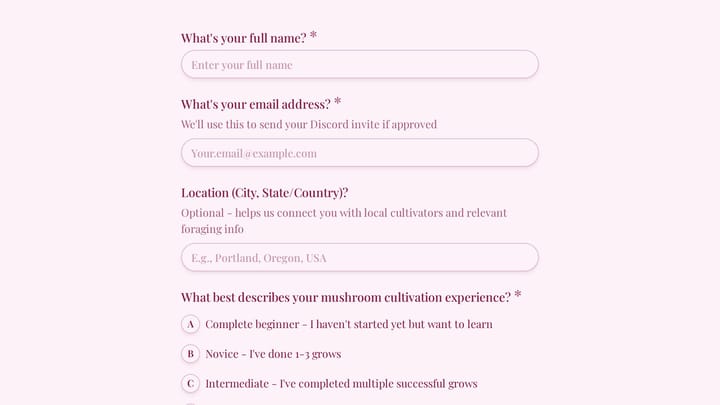 Mushroom Cultivation Community Application preview