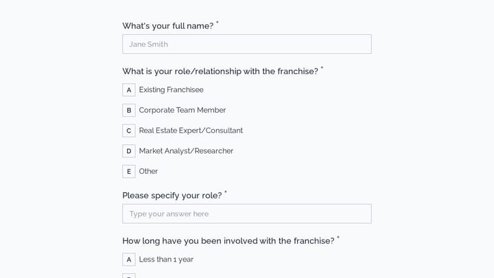 Franchise Expansion Stakeholder Interview preview