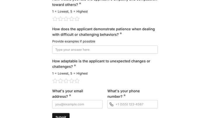 Foster Parent Reference Check preview