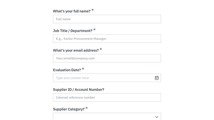Annual Supplier Performance Scorecard preview