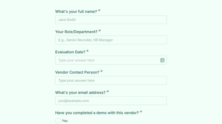 Applicant Tracking System Vendor Evaluation preview