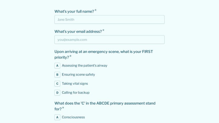 EMT Certification Practice Quiz preview