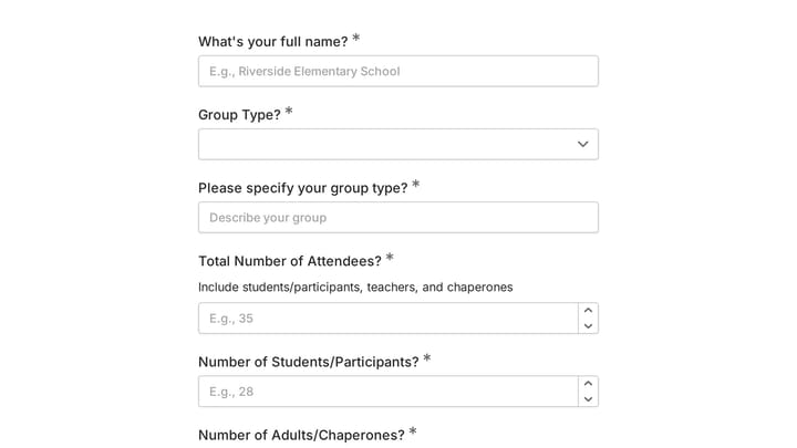 Group Visit Request preview