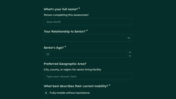 Elder Care Needs Assessment preview