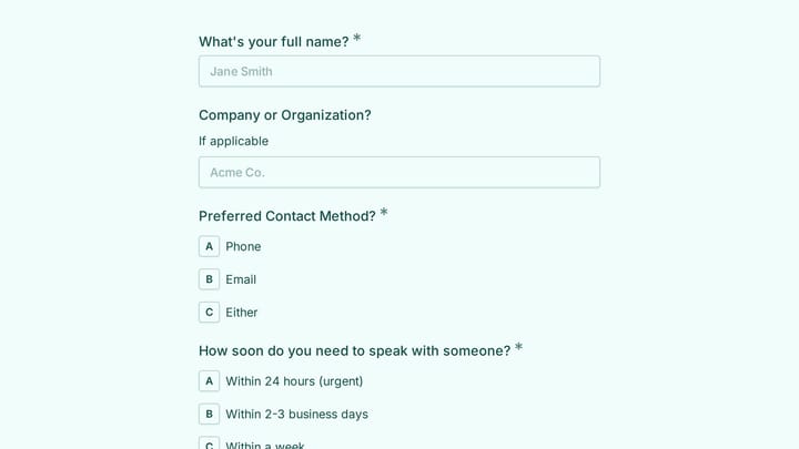Forensic Accounting Callback Request preview