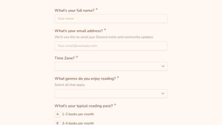 Discord Book Club Application preview