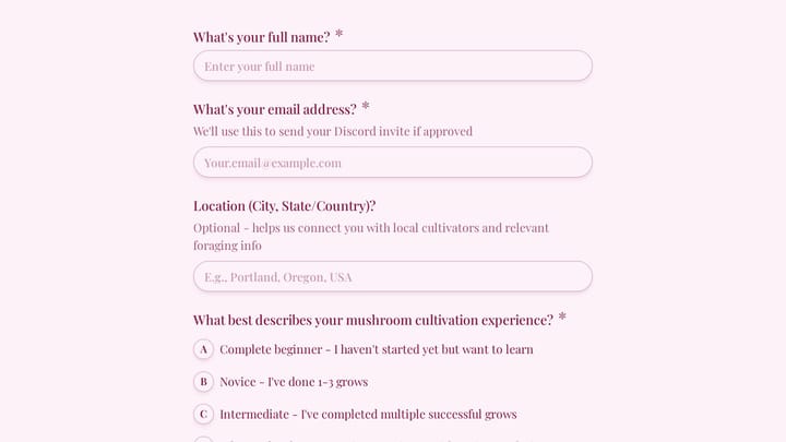Mushroom Cultivation Community Application preview