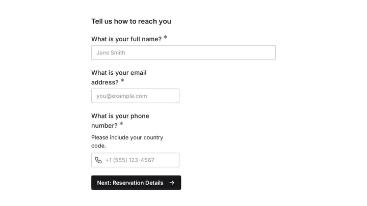 Aquarium Reservation Change Request Form preview