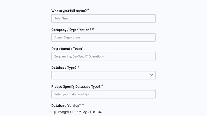 Database Optimization Service Request preview