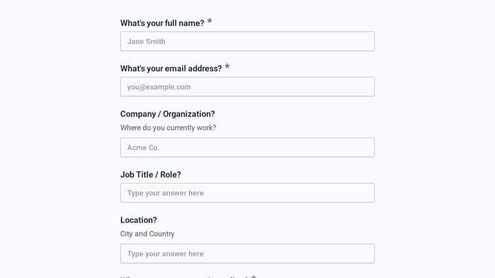 Beta Champions Program Application preview