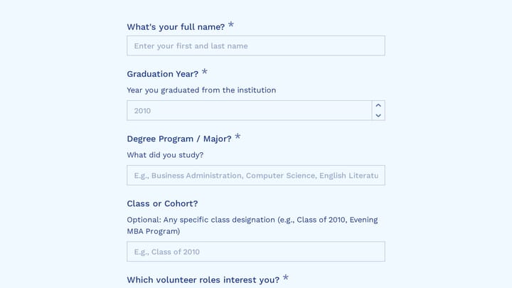 Alumni Event Volunteer Sign-Up preview