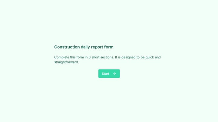 Construction daily report form preview