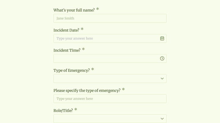 Hyperbaric Oxygen Therapy Center Evacuation Form preview