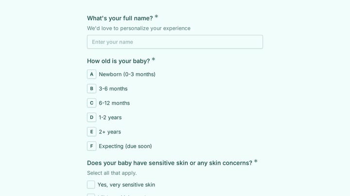 Baby Wipes Recommendation Quiz preview