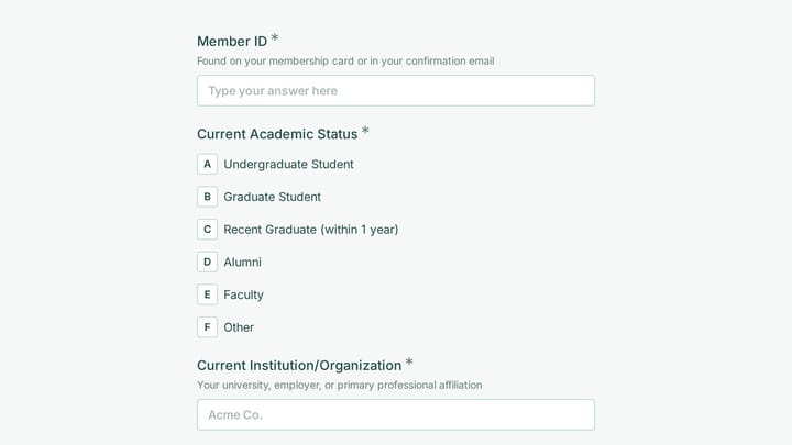 Academic Honor Society Membership Renewal preview