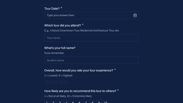 Architecture Tour Feedback preview