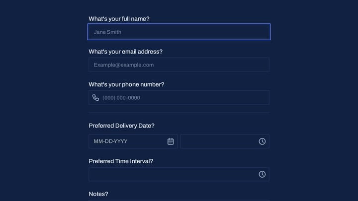 Drink Order Form preview