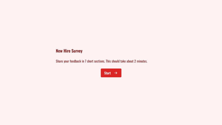 New Hire Survey preview