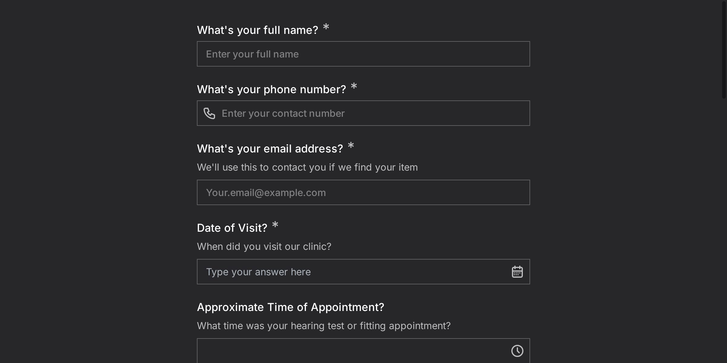 Lost Property Report Template for Audiology Clinics