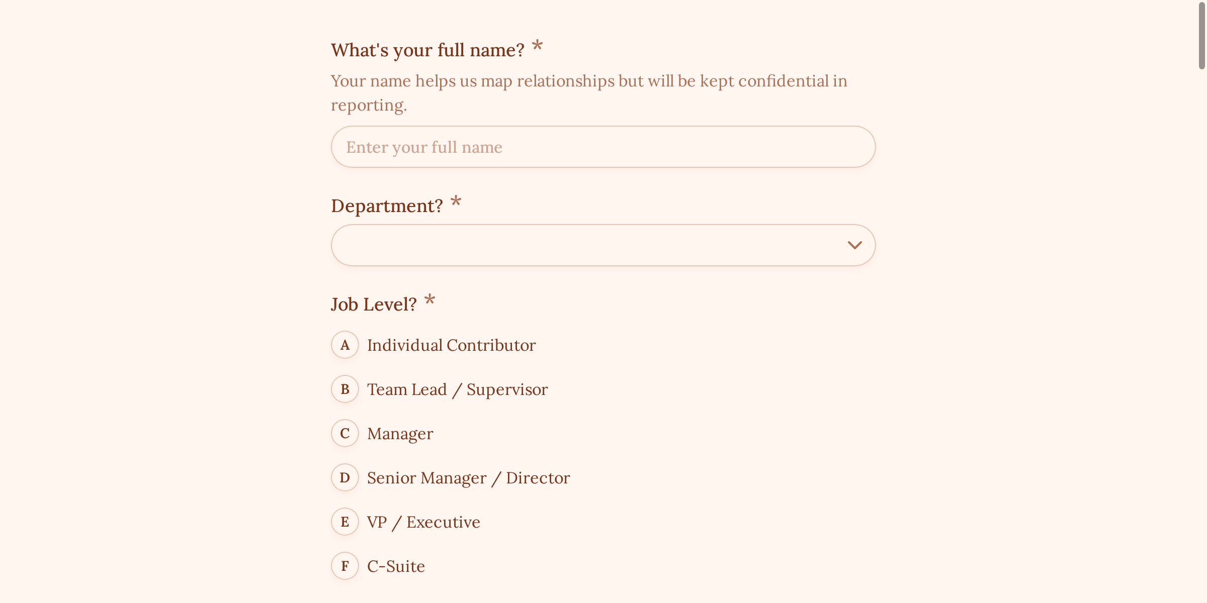 Employee Organizational Network Analysis Survey Form